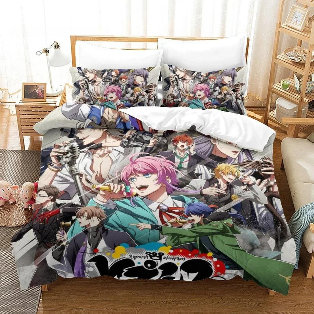 Hypnosis Mic Division Rap Battle Rhyme Anima Bedding Set Printed With Pillowcase Bed Duvet Cover Single Double Queen King Size
