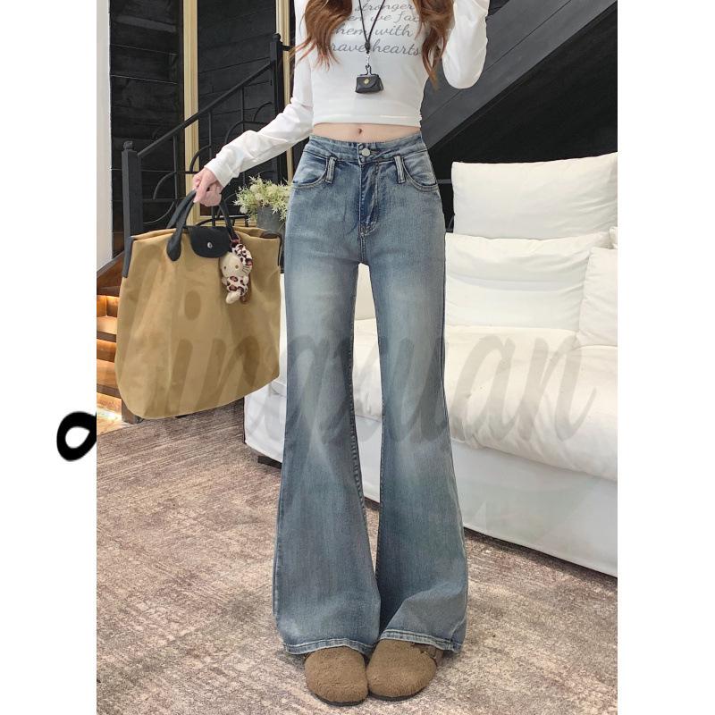 American Retro Low-Waist Micro-Flare Jeans for Women - Spring 2026 S