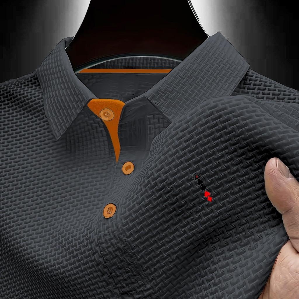 Herren Anti-Geruch Sport-Poloshirts, Schnelltrocknend Feuchtigkeitsableitend Kurzarm für Outdoor-Sportarten