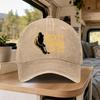 Vintage Washed Ice Hockey Warrior Baseball Cap Adjustable Duckbill Hat For Outdoor Sports Daily Wear Parties Vacations