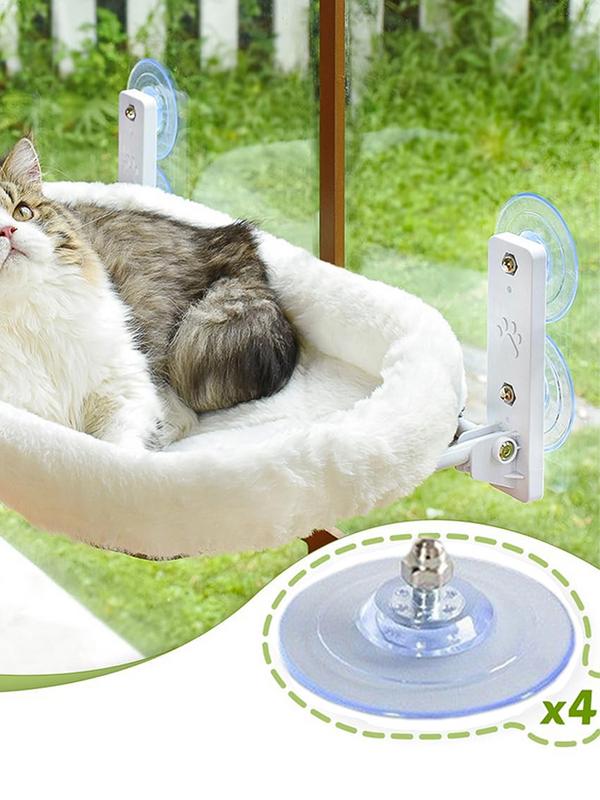 New Suction Cup Cat Hammock Foldable Cat Window Perch with 4 Strong Suction Cups Cat Sunbathing Glass Hanging Suction Cup