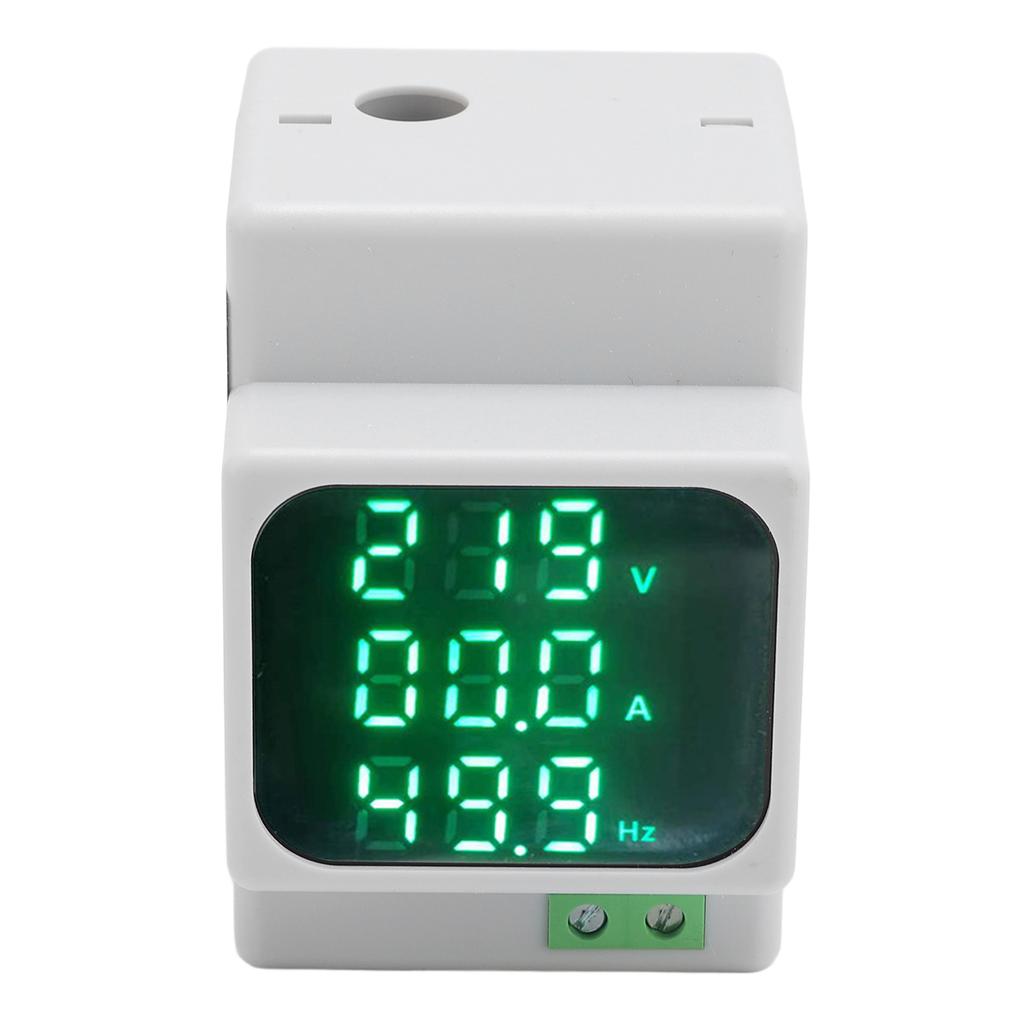 Digital Energy Meter, AC Voltage Frequency, Power 3 Phase Multi-function Monitor with DIN Rail for Industry, Power Plants