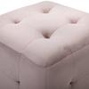 Footstool Set of 2 Pink 30 X 30 X 30 Cm Velvet Fabric