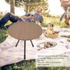 Folding Camping Round Table Aluminum Alloy Liftable Portable Picnic Camping Table for Self Driving RV Equipment Supplies