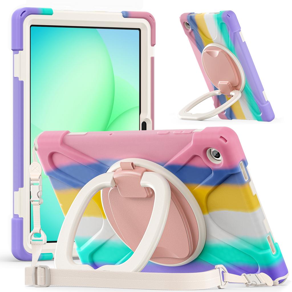 Rotating Case for Samsung Galaxy Tab A11 Plus 2025 11.0" SM-X310 X315 X230 X235 X236 Stand Handle Grip Cover with Shoulder Strap