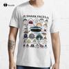 New Shark Faces Essential TShirt Tee Shirt 100 Cotton Summer For Unisex Custom Aldult Teen Unisex Digital Printing Tee Shirt