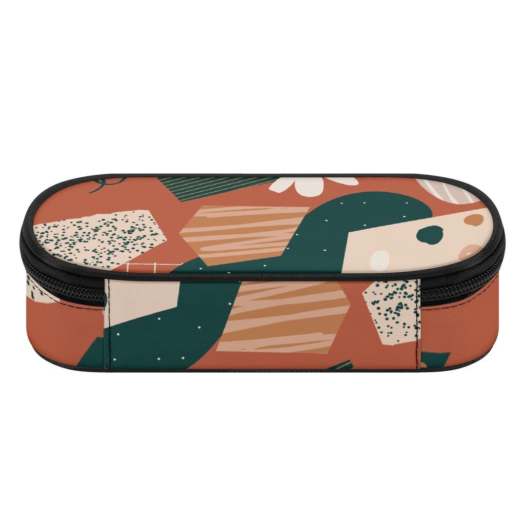 Pen Case Portable 300D Polyester Zip Around Closure with Main Pocket Mesh Layer and Removable Pen Divider for Teens and Students