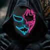 LED Ręcznie malowana Maska Halloween Karnawał Bal maskowy Cosplay Horror Akcesorium Męska Maska Dziwna Maska na twarz Świecąca Maska Disfraz