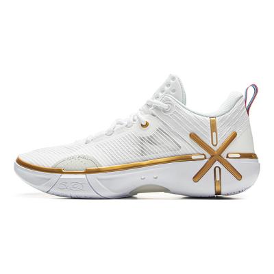 Li Ning Wade Series Bequeme Vielseitige Rutschfeste Abriebfeste Low-Top Basketballschuhe Herren Sneaker Weiß ABPV021-1