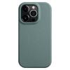 MELKCO For iPhone 14 Pro Max Magnetic Protective Case Genuine Cow Leather Coated PC Phone Cover