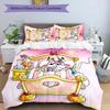 3pcs Cartoon Diddl Diddlina Pattern Bedding Set Duvet Cover Set Includes Duvet Cover &pillowcases, Perfect All Season Bedroom Decoration & Gift