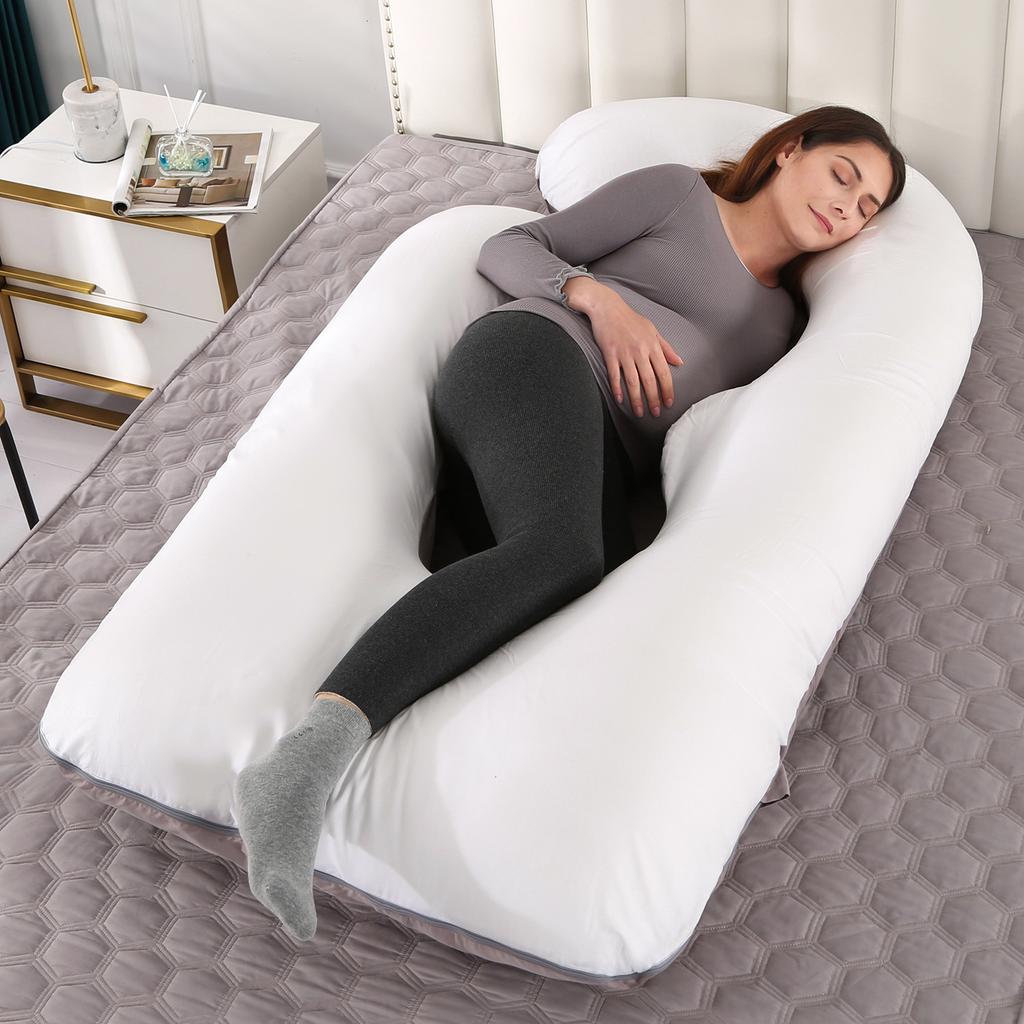 Jiabinfu Pregnancy Pillow, U Shaped Full Body Pillow for Maternity Support, Sleeping Pillow with Cover for Pregnant Women