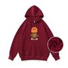 2024 Fall/Winter Korean Women's Plus Velvet Hooded Loose Long Sleeve Fashion Hoodie Jacket