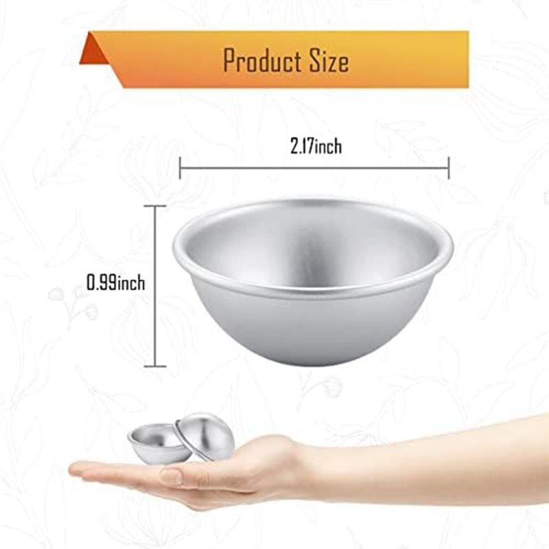 A60Z20 PCS 10 Set DIY Metal Bath Ball Mold For Crafting DIY Making Supplies 5.5X2.5Cmmay