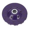 3Pcs Diamond Grinding Wheel 100mm Diamond Cup Wheel for Grinding and Polishing Concrete Stones Cement Marble Violet