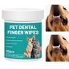50 Pcs Pet Teeth Cleaning Wipes Dog Pet Teeth Brushing Wipes For Cleaning Pet Supplies Dog Cat Bad Breath Remover Wipes 