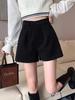 Women's High-Waist Woolen Shorts - Stylish Korean Wide-Leg Boot Pants for Autumn and Winter