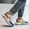 Warrior Casual Commuting Fashion Simple Trendy Versatile Low-Top Lifestyle Shoes Men Sneaker Light-Blue Red WXY(S)-4785N03