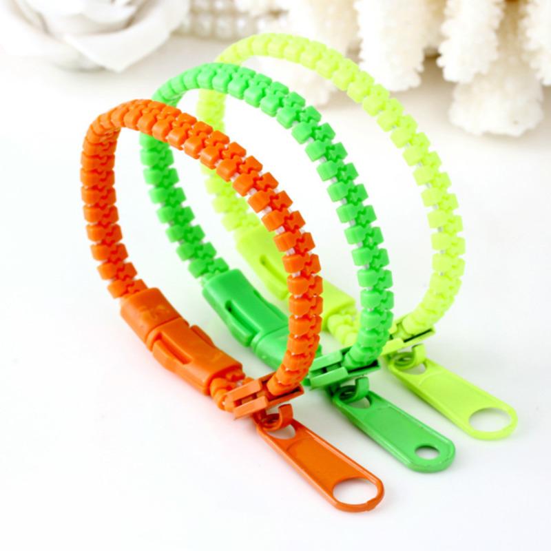 6 Pcs Creative Zipper Bracelet Toy Stress Reliever Focus Killing Fidget Toy For Kids Children Adhd Autism Hand Sensory Toys
