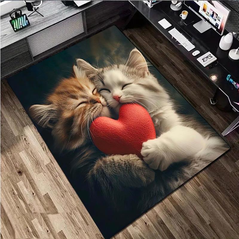 Cat Rug - Home carpet Office Decorative Carpet For Living Room Bedroom Door Mat Floor Rug Computer Chair Area Rug
