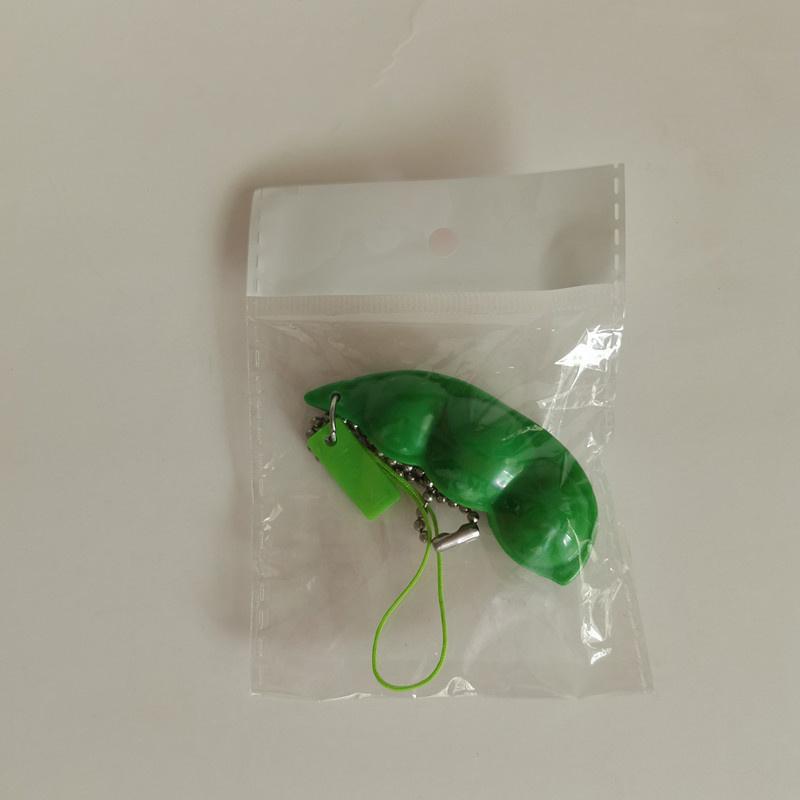 1Pcs Fidget Toys Pack Portachiavi Decompression Edamame Toys Squishy Squeeze Peas Beans Keychain Cute Stress Adult Toy Key Chain