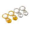 Meishiduo Heart Pendant Korean-Japanese Style Gold Hoop Earrings - Colorfast Titanium Steel