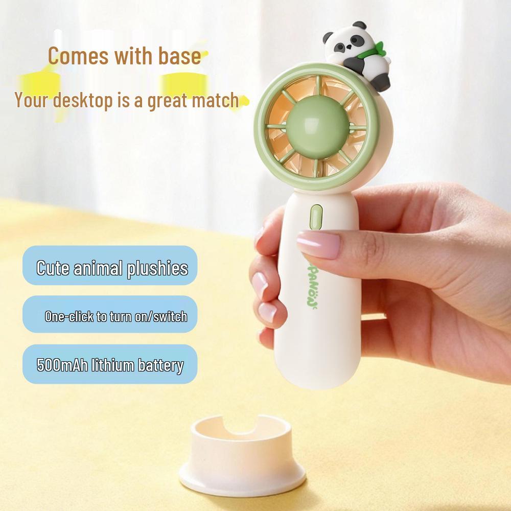 Compact USB Rechargeable Low Noise Donut-Shaped Handheld Turbo Fan