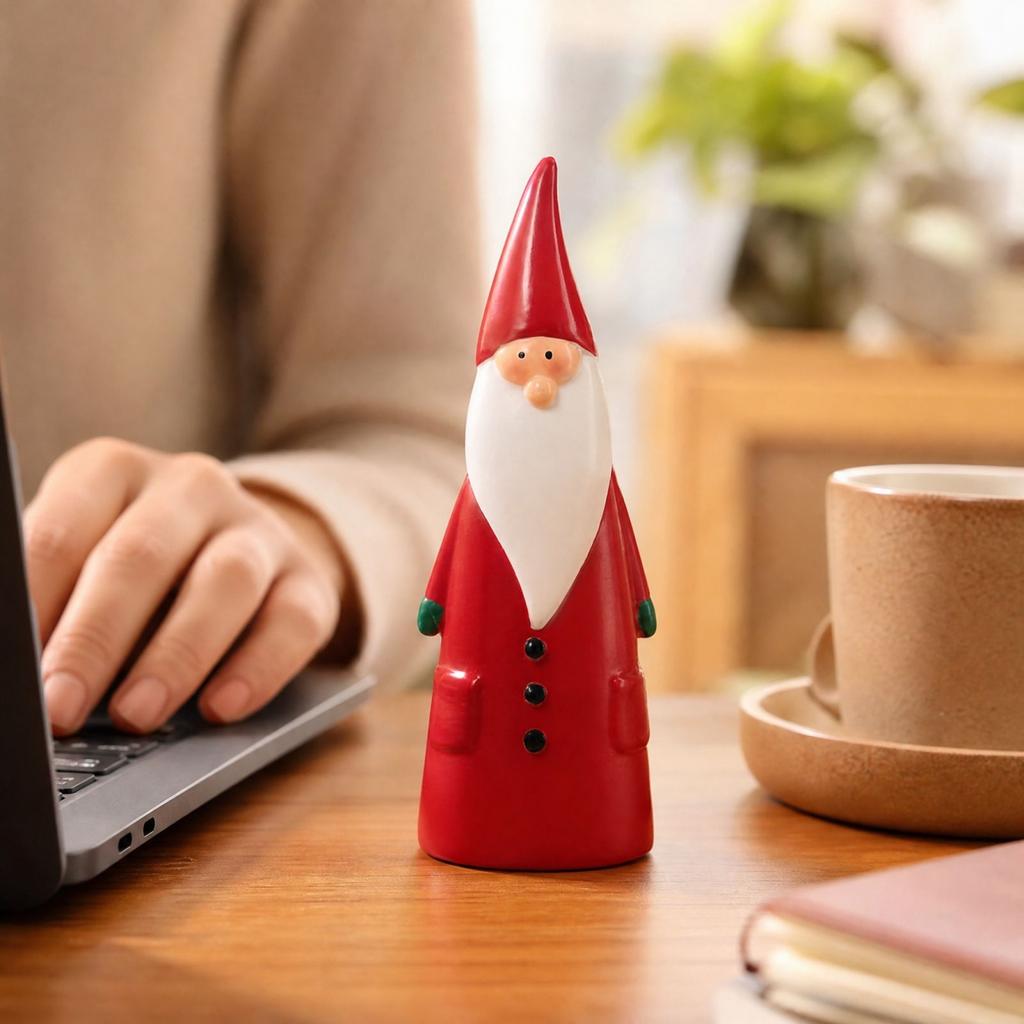 Christmas Decorative Figurine Holiday Tabletop Ornament Creative Gift for Home Decor