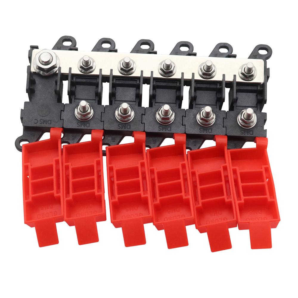 Distribution Block 1 in 5 out 5-way Fuse Holder 200A  Multi-pole Fuse Block
