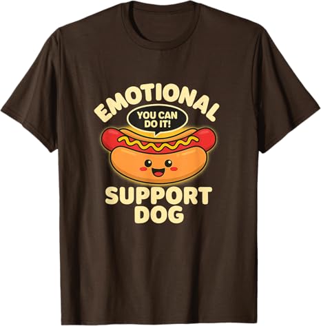 Emotional Support Hot Dogs Funny Kawaii Hot Dogs Design TShirt Y2k Cute Hotdog Graphic Outfit Womens Fashion Foodie Tee Tops