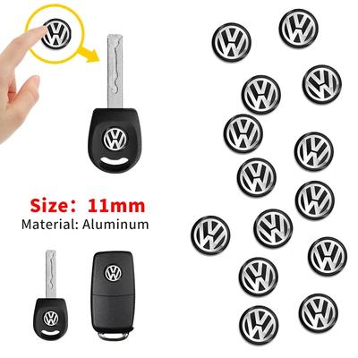 W134W13311mm Car Remote Key Logo Metal Emblem Stickers For VW GTI Polo Golf Passat Tiguan Touareg Taigo Caddy Jetta Beetle
