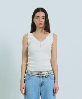 Amy Knit Sleeveless (White)