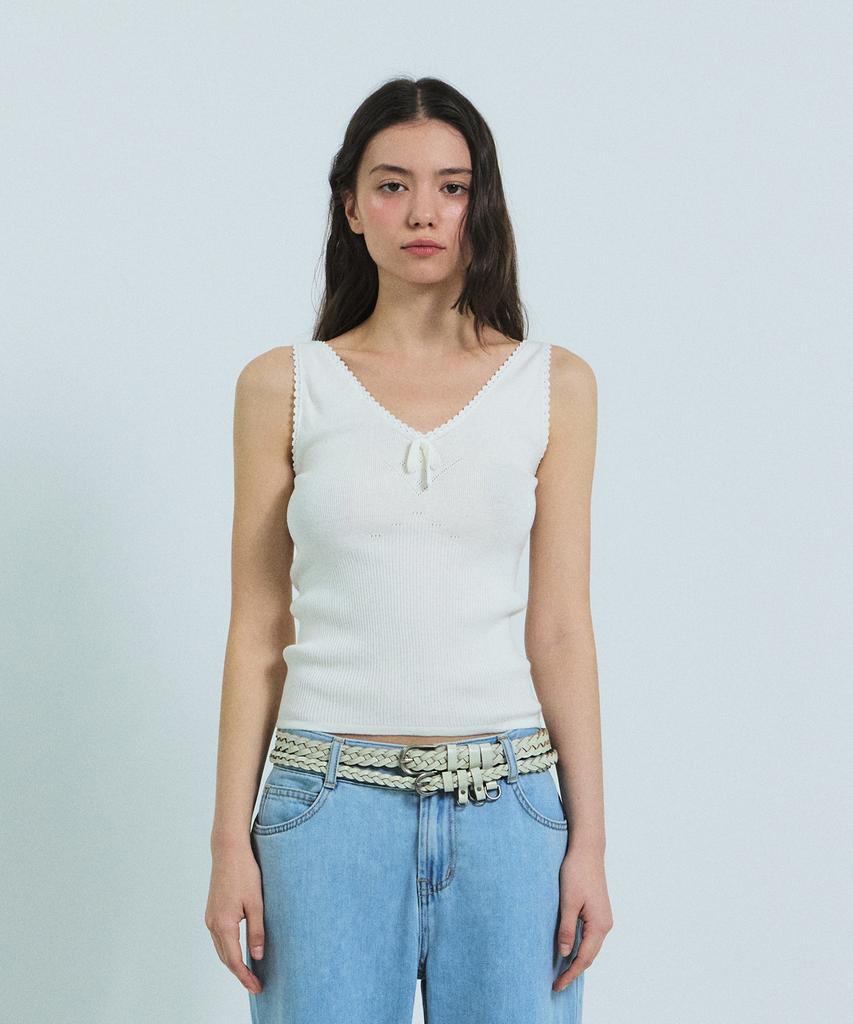GROVE Amy Knit Sleeveless (White)