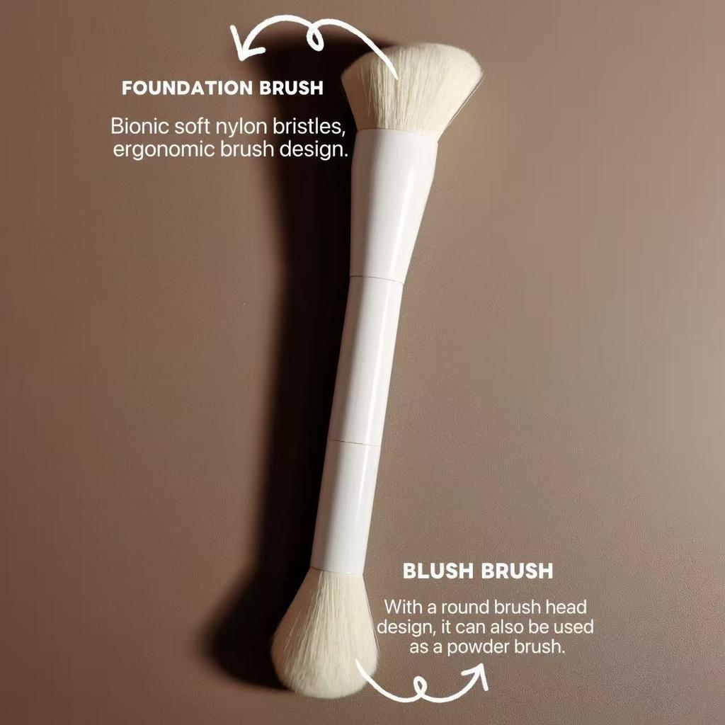 Dual-Ended Foundation Brush Double-Ended Powder Blush Concealer Brush Contour Brush Blush Brush Makeup Brush Professional