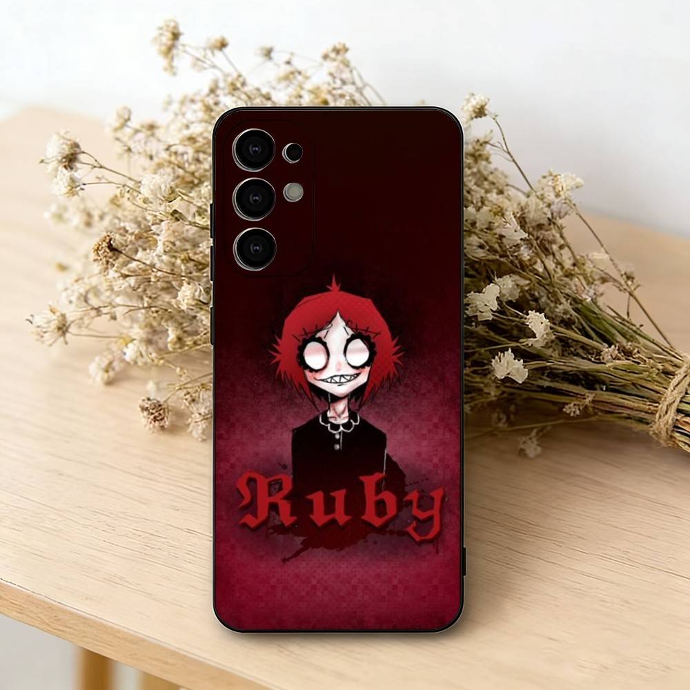 

Ruby G-Gloom And Doom K-Kitty Phone Case For Samsung S25,S24,S21,S22,S23,S30,Ultra,S20,Plus,Fe,Soft Silicone Black Cover Samsung S26