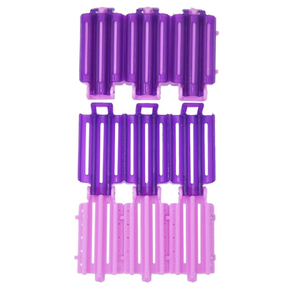 50pcs/bag Purple Fluffy Clamps Rollers Pink DIY Curler Reusable Perm Hair Clip  Professional