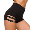 Y2k Goth Shorts Women Sexy Elasticity Shorts Hollow Out Bandage High Waist Skinny Black Shorts Summer Female
