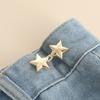2 Pairs Pants Waist Tightener for Loose Jeans Alloy Star Jean Waist Pin No Sew Detachable Waist Buckle Button Pins for Women Jeans Skirts Trousers