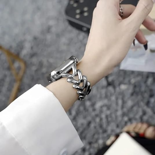 KALEBOL For Apple Watch Series 11 10 42mm/9 8 7 41mm/SE3 SE2 SE 6 5 4 40mm/3 2 1 38mm Watch Band Zinc Alloy Strap V-Shape