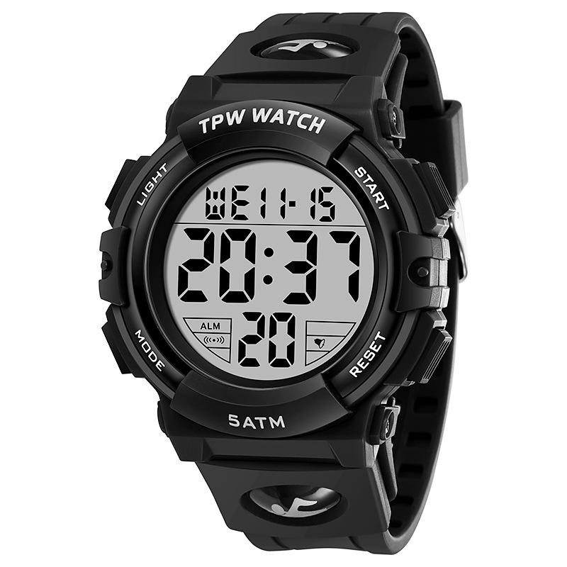 TPW Nové digitální sportovní hodinky pro muže Vodotěsné elektronické pánské náramkové hodinky Military Date Shockproof Clock Nejlepší dárky Hodiny