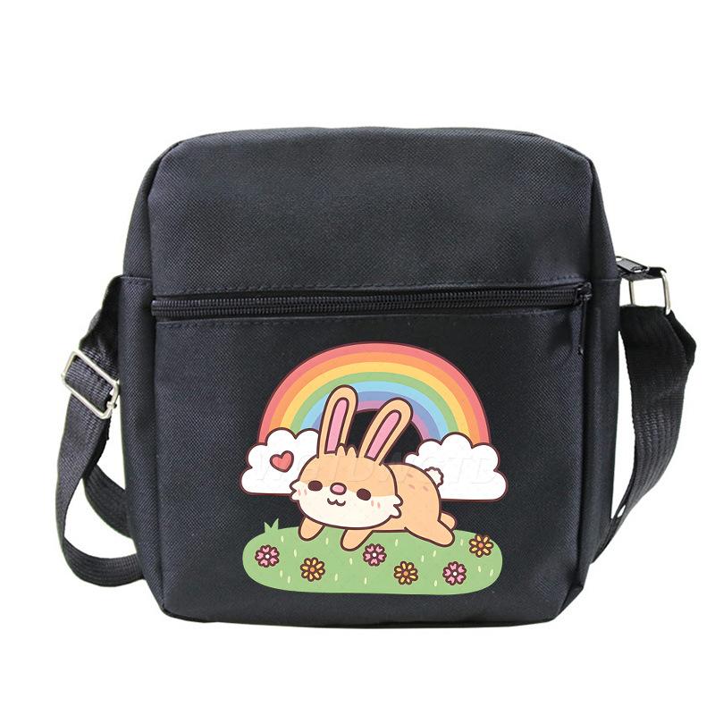 Cute printed shoulder bag casual multi-functional oblique span bag small bag student stationery bag