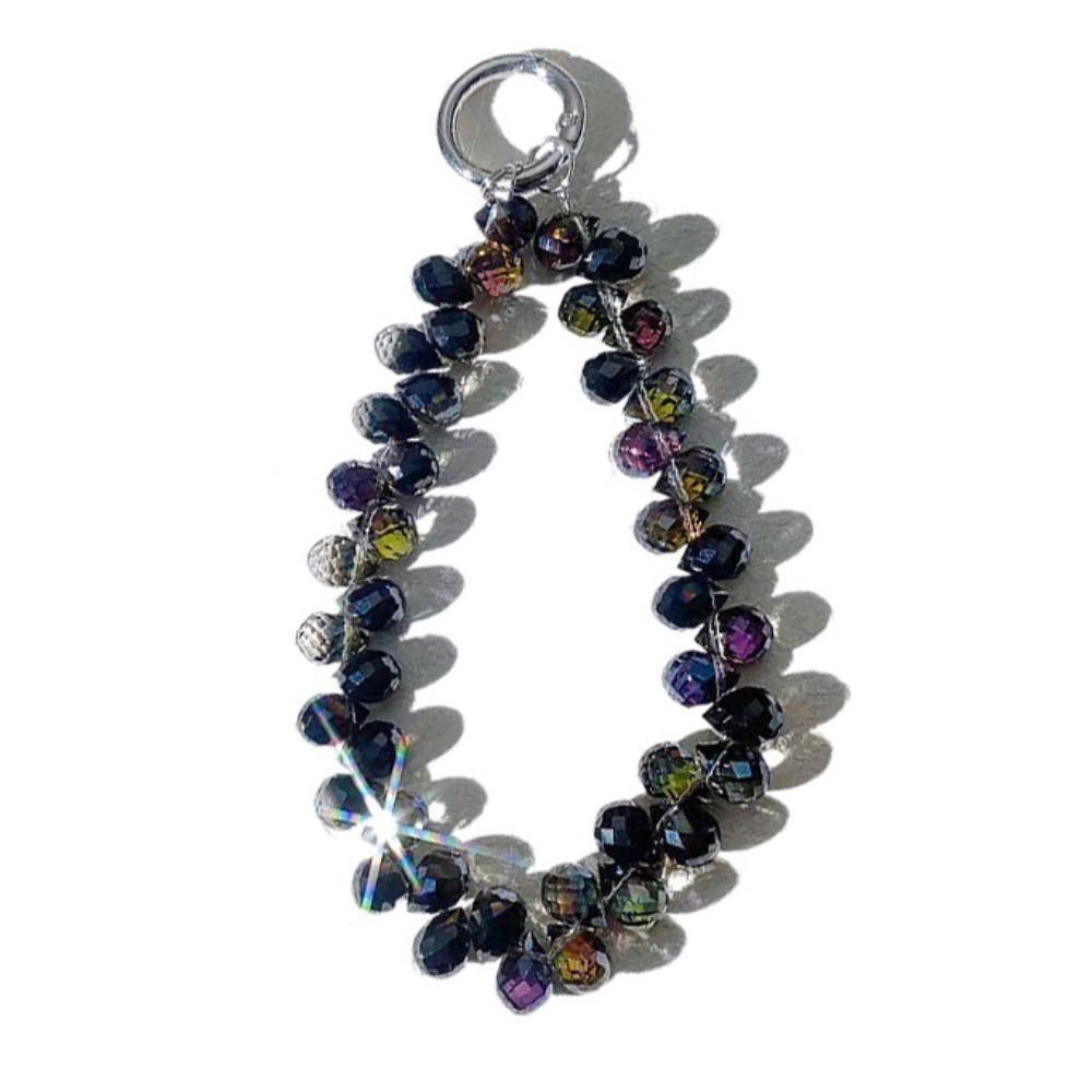 With Dog Crystal Bead Phone Strap Color Rhinestone Mobile Phone Lanyard  Phone Case Accessories