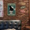 Metal Poster Wall Decor, Retro Vintage Black Cat Rectangle, Bar Pub Home Art