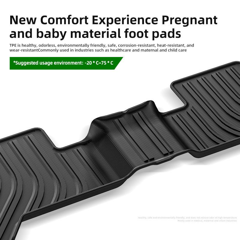 Stain-Resistant TPE Floor & Rear Bed Mats for 2004-2024 Toyota Tacoma