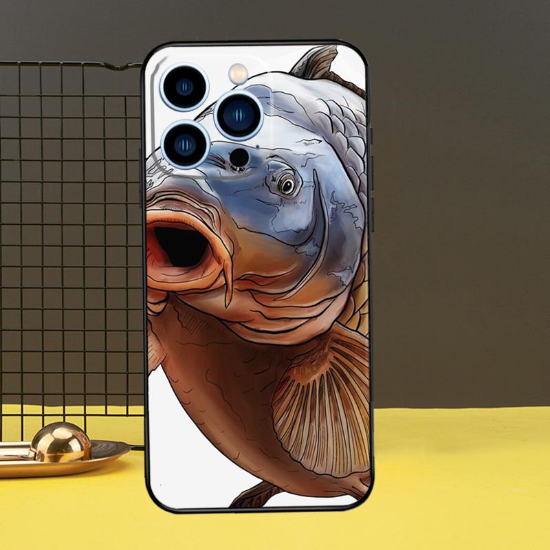 Carp Fishing Fish Case For iPhone 13 12 11 14 Pro Max XS Max XR X 6S 7 8 Plus SE 2020 Back Cover Phone Case