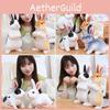 Adorable Plush Brown And White Bunny Toy For Cuddling And Snuggling, 24cm
