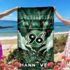 Hannover 96 Football Print Beach Towel, Versatile Lightweight Absorbent Beach Towel for Pool Surf Yoga Bathroom, Perfect Birthday Holiday Gift