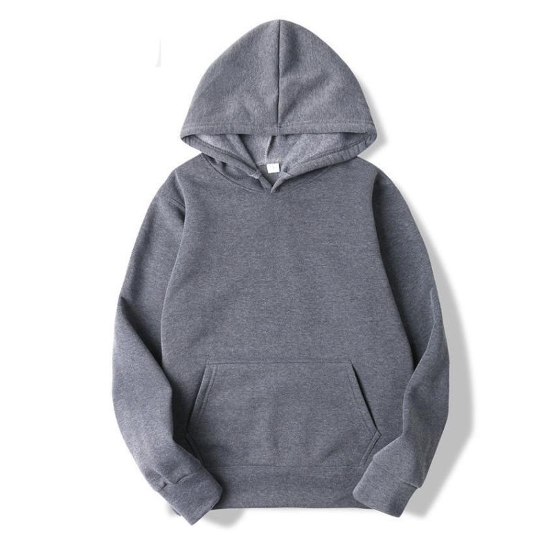 Trend Multi-color Wholesale Heavy Hooded Sweater American Basic Solid Color Versatile Loose Men's Black Hooded Sweater
