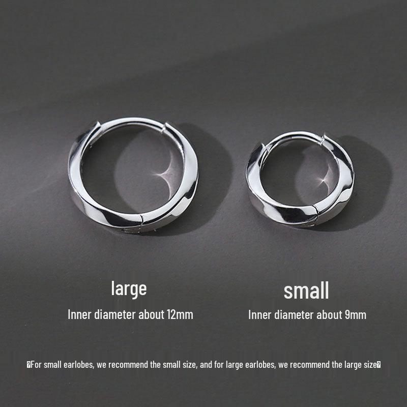 Men's Hip Hop Trend European & American Boys' High-End Stud & Hoop Earrings