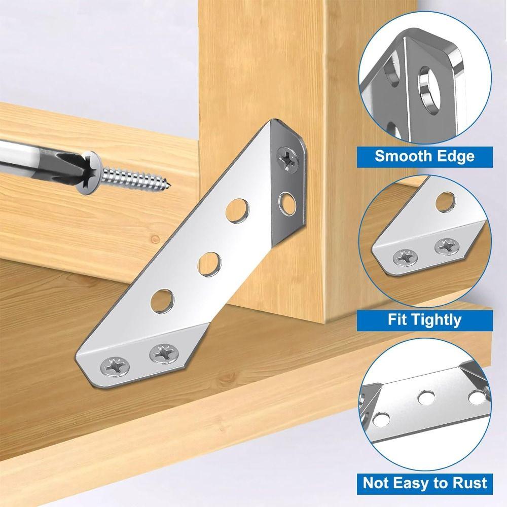 Universal Furniture Corner Connector 90° Right Angle L Brackets  Shelves Cabinets